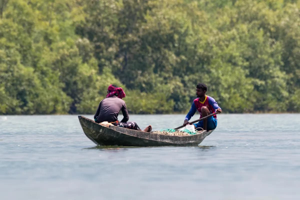 Fisherment with boat